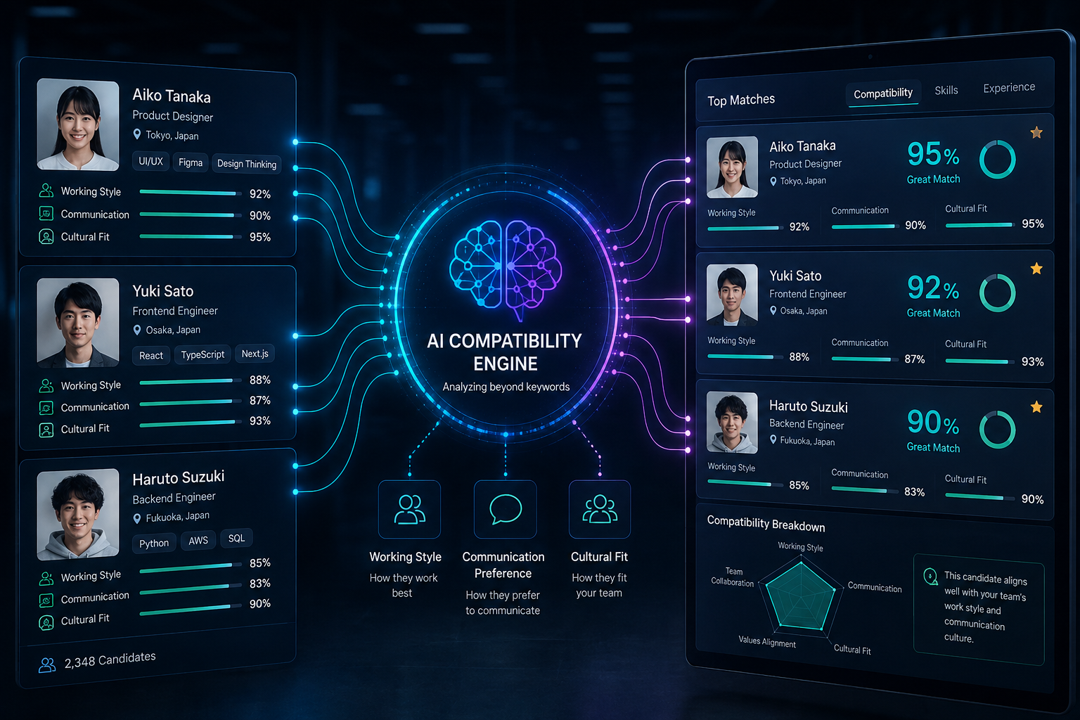 AI Recruitment Platform with Compatibility Scoring
